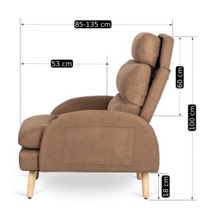 FOTOLIU RABATABIL CU SUPORT PICIOARE, ARTIM MEBLE, REALIZAT DIN MATERIAL TEXTIL MARO SI CADRUL DIN LEMN, STIL MODERN - Img 9