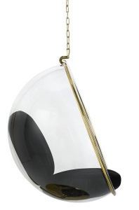 FOTOLIU SUSPENDAT BUBBLE, NEGRU/TRANSPARENT/AURIU, DIN ACRIL SI CATIFEA, STIL MODERN - Img 2