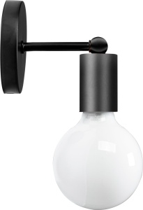 Lampă de perete din metal Mat negru 392205