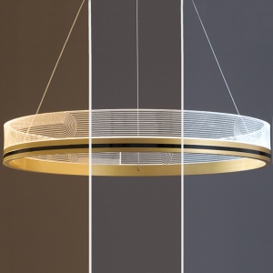 Lampă suspendată APP1189-CP Gold 40cm - Img 2