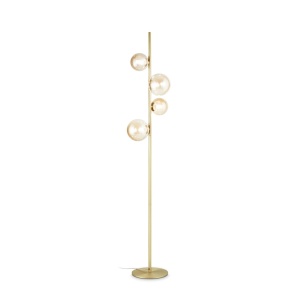 LAMPADAR PERLAGE PT4, AMBER/ALAMA, DIN METAL, STIL MODERN