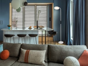LAMPADAR VOLTA, CU TELECOMANDA 172 CM, ALB/OPAL, DIN METAL SI ACRIL, STIL MODERN