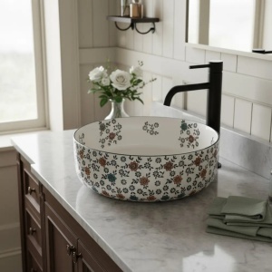 LAVOAR PE BLAT STEFANIA FIORI 36 CM, DIN CERAMICA, CALITATE SUPERIOARA, REA