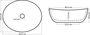 LAVOAR REA AVILA, 40.5CM, DIN CERAMICA, CALITATE SUPERIOARA, REA - Img 3