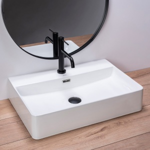 LAVOAR REA GINA, ALB, 59 CM, DIN CERAMICA, CALITATE SUPERIOARA