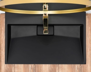 LAVOAR REA GOYA, 100 CM, NEGRU, MONTAJ PE BLAT, DESIGN DEOSEBIT, CALITATE SUPERIOARA, REA - Img 4
