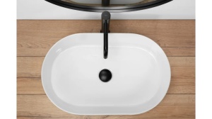 LAVOAR REA NADIA, ALB, 61 CM, DIN CERAMICA, CALITATE SUPERIOARA - Img 4