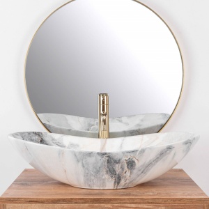 LAVOAR REA ROYAL, GRANIT, 60,5 CM, EFECT DE MARMURA, DIN CERAMICA, CALITATE SUPERIOARA - Img 3