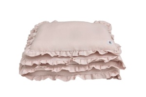 LENJERIE DE PAT PENTRU COPII WITH A FLOUNCE ROZ PRAFUIT MARIMEA S BA