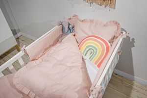 LENJERIE FLOUNCE LINEN ROZ PRAFUIT MARIMEA M IDEALA PENTRU PATUT BEBELUSI BA - Img 6