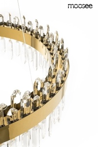 LUSTRA AMIRA 100 GOLD, CONFECTIONATA DIN METAL SI STICLA, STIL MODERN - Img 4