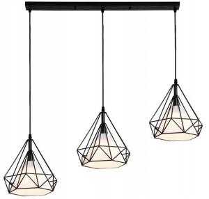 LUSTRA BELLO APP012-3CP, 62x28x28 cm, NEGRU, DIN OTEL SI METAL DE INALTA CALITATE, STIL MODERN, TU