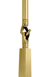LUSTRA CANDELABR 14, DIN ALUMINIU SI STICLA, AURIE, STIL MODERN, B2 - Img 4