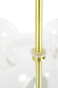 LUSTRA CAPRI DISC 3, DIN ALUMINIU SI STICLA, AURIU/TRANSPARENT, STIL MODERN - Img 5