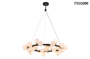 LUSTRA COSMO M, AURIU/NEGRU, DIN METAL SI STICLA, STIL MODERN