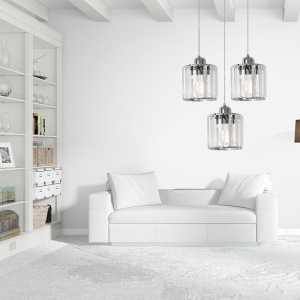 LUSTRA CRYSTAL SILVER APP510-3CPR, 12X13 cm, ARGINTIU, DIN METAL SI STICLA, STIL MODERN, TU - Img 8
