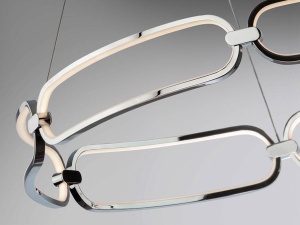 LUSTRA CU TELECOMANDA 80CM, COLETTE, METAL SI LED, STIL MODERN SCHULLER - Img 2
