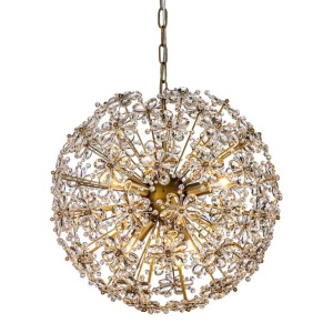 LUSTRA CYNTHA BRONZ, HL-0169, CONFECTIONATA DIN METAL SI CRISTAL, STIL MODERN
