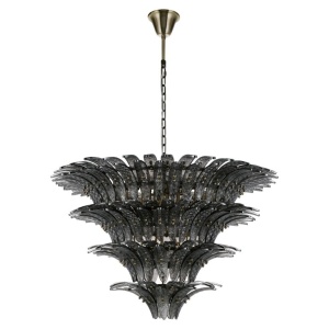 LUSTRA CYRAH NEAGRA, HL-0155, CONFECTIONATA DIN METAL SI STICLA SECURIZATA, STIL MODERN