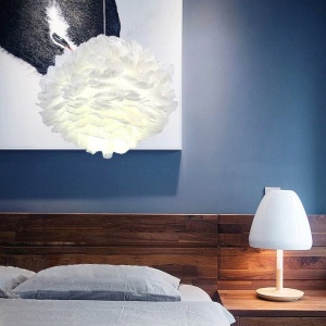 LUSTRA FEATHER WHITE APP334-3CP, 35x20x100 cm, ALB, DIN METAL SI PENE, STIL MODERN, TU - Img 6