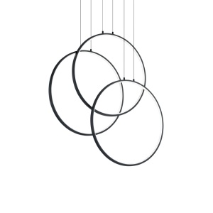 LUSTRA FRAME SP CERCHIO, NEGRU MAT, DIN METAL, STIL MODERN
