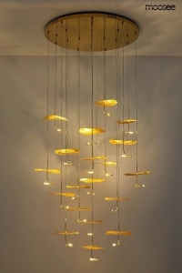 LUSTRA LEAFS DISC AURIE, CONFECTIONATA DIN METAL, STIL MODERN - Img 2