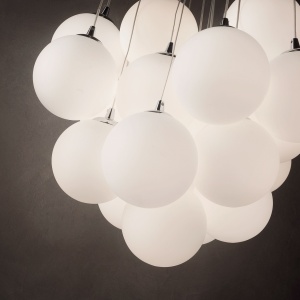 LUSTRA MAPA PLUS SP22, ALB, DIN STICLA, STIL MODERN - Img 3
