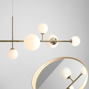 LUSTRA MODERNA, BALIA COD 1039K30, DIN METAL SI GLOBURI STICLA, ALDEX - Img 2