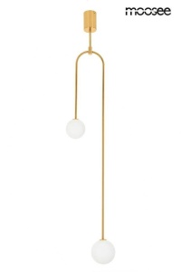 LUSTRA MODERNA LOW AURIE, 133CM, DIN METAL SI ABAJUR STICLA