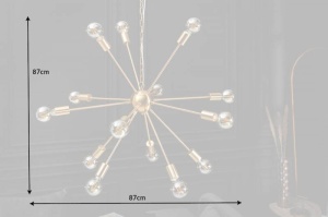 LUSTRA MODERNA, SPUTNIK 87CM, DIN METAL, DESIGN MODERN - Img 7