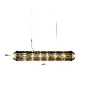 LUSTRA MULA 212989, CONFECTIONATA DIN METAL SI STICLA, ALAMA, STIL MODERN - Img 2