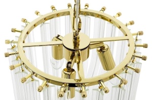 LUSTRA MURANO L, AURIE, DIN METAL SI STICLA, STIL MODERN - Img 3