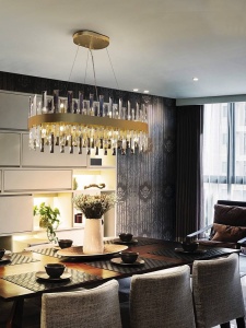 LUSTRA/PLAFONIERA GRACE, 80 CM, AURIU PERIAT/TRANSPARENT, DIN METAL SI STICLA, STIL MODERN
