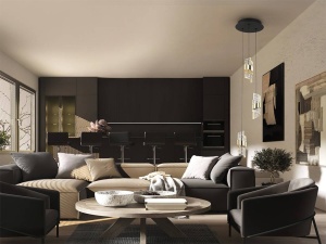 LUSTRA/PLAFONIERA ILIADA, 25 CM, NEGRU MAT/AURIU, DIN METAL SI ACRIL, STIL MODERN