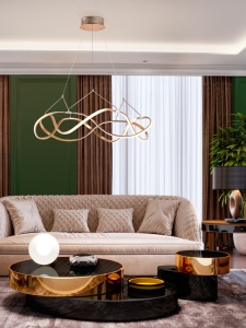 LUSTRA/PLAFONIERA MOLLY, 80 CM, AURIU ROSE/OPAL, DIN METAL, ALUMINIU SI SILICON, STIL MODERN