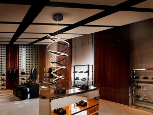 LUSTRA/PLAFONIERA RING, CU TELECOMANDA, 100/250 CM, NEGRU/TRANSPARENT, DIN METAL, ALUMINIU SI ACRIL, STIL MODERN - Img 2