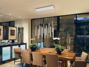 LUSTRA/PLAFONIERA VARAS, 82 CM, ALB MAT/AURIU, DIN METAL SI ACRIL, STIL MODERN - Img 5