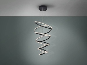 LUSTRA RING 80CM, DIN METAL, ALUMINIU SI ACRIL, STIL MODERN, SCHULLER - Img 5
