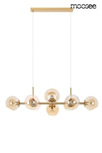 LUSTRA ROMEO GOLD AURIU/CHIHLIMBAR,, CONFECTIONATA DIN OTEL SI STICLA, STIL MODERN - Img 2