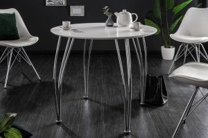 MASA ALBA ARRONDI 6975 DIN METAL SI MDF DESIGN MODERN - Img 2