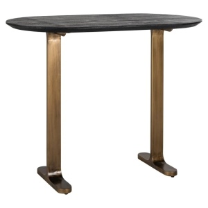MASA DE BAR REVELIN 140, NEGRU/AURIU, 7760, CONFECTIONATA DIN METAL SI LEMN DE MANGO, STIL MODERN