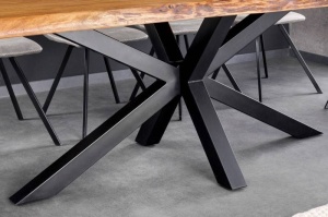 MASA DE SUFRAGERIE, WILD 200CM, LEMN DE SALCAM SI METAL, NATUR/NEGRU - Img 5