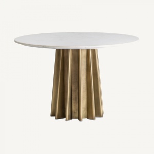 MASA DEOSEBITA, LEZEY, 120CM, BLAT DIN MARMURA SI SUPORT DE METAL, ARTIM GROUP SELECTION - Img 2
