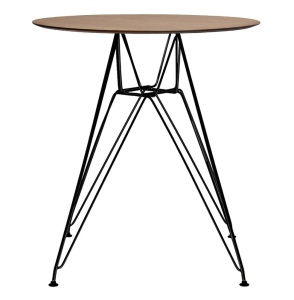 MASA DIN LEMN CU BAZA DE OTEL DSR FI 60 BLACK STIL MODERN B2