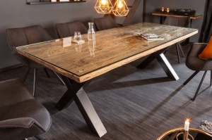 MASA DINING 220CM, BARRACUDA, DIN METAL SI LEMN MASIV, ARTIM GROUP COLLECTION