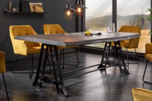MASA DINING 220CM MAMMUT 39756 DIN LEMN MASIV DE SALCAM STIL INDUSTRIAL