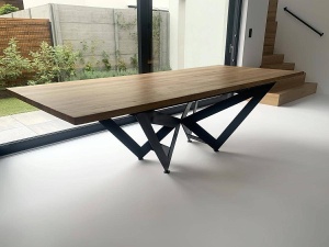 MASA DINING AXEL, EXTENSIBILA, 260/340, STEJAR/NEGRU, STIL MODERN B2 - Img 2