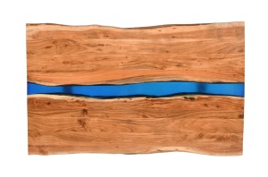 MASA DINING, COAST 160CM, DIN LEMN DE SALCAM, RASINA EXPOXIDICA SI PICIOARE DIN METAL, ARTIM GROUP SELECTION - Img 2
