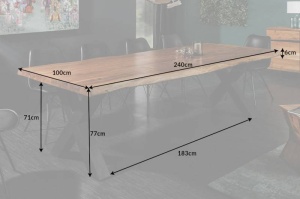 MASA DINING DIN LEMN MASIV NATUR, MAMMUT 240CM, ARTIM GROUP SELECTION - Img 7