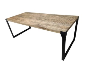 MASA DINING, FACTORY 160CM, COD 40545, DIN LEMN MANGO, DESIGN RETRO - Img 2